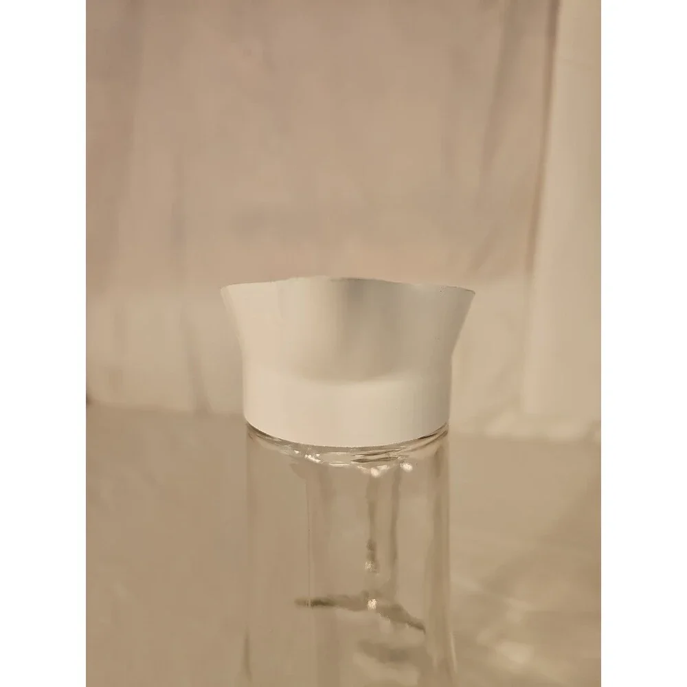 Vintage Glass Jug with Plastic Screw Lid and glass handle 10